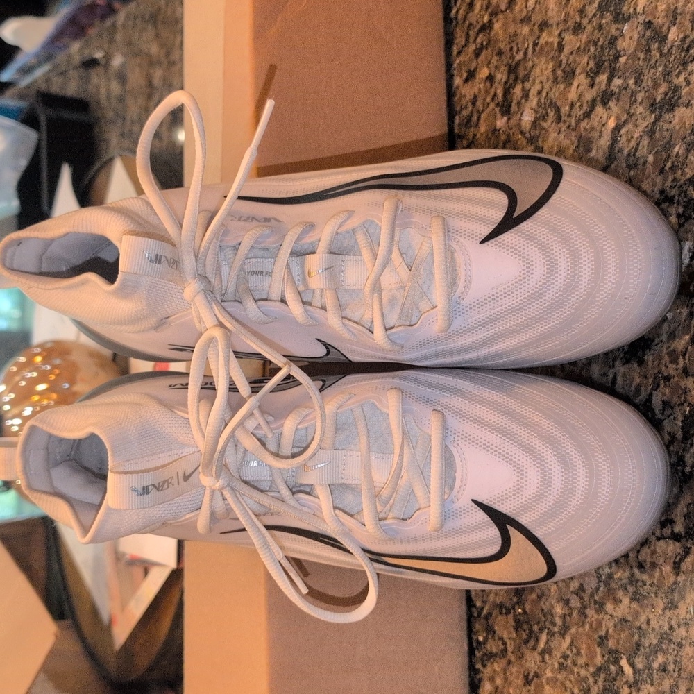 Men's Nike Vapor Pro Air Zoom White and Black Football Cleats